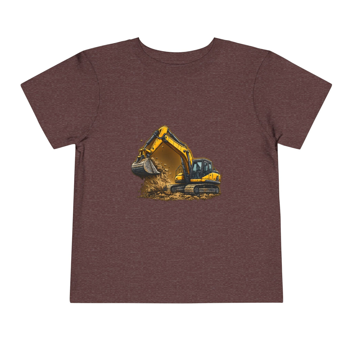 Toddler Excavator Tee — Yellow Digging Construction Truck Shirt - Front Patch Kids Co.