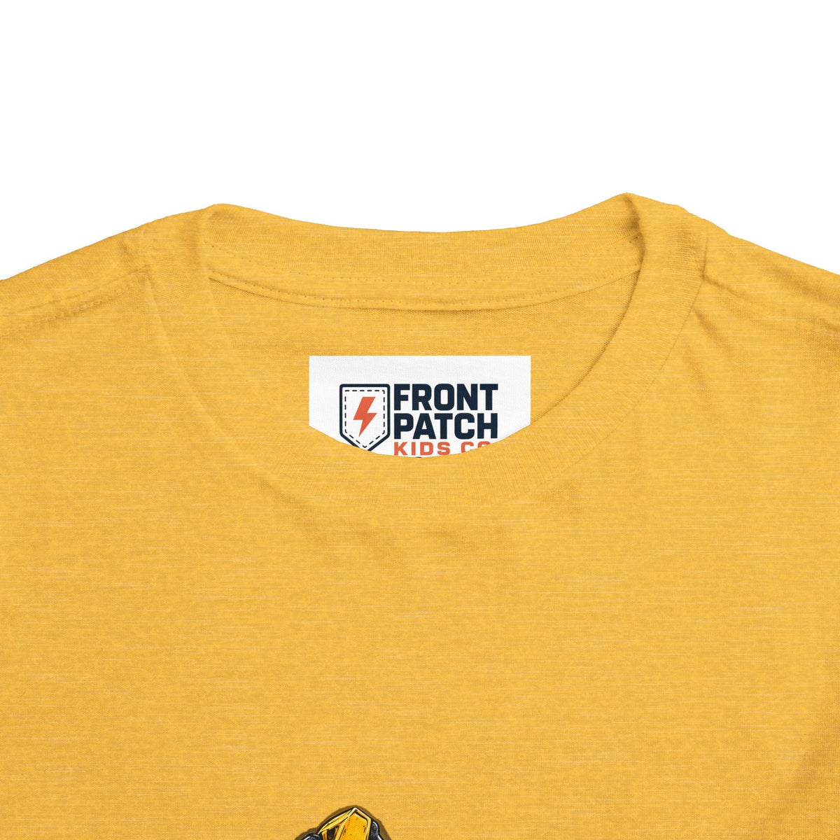 Toddler Excavator Tee — Yellow Digging Construction Truck Shirt - Front Patch Kids Co.