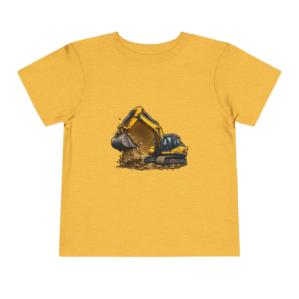Toddler Excavator Tee — Yellow Digging Construction Truck Shirt - Front Patch Kids Co.