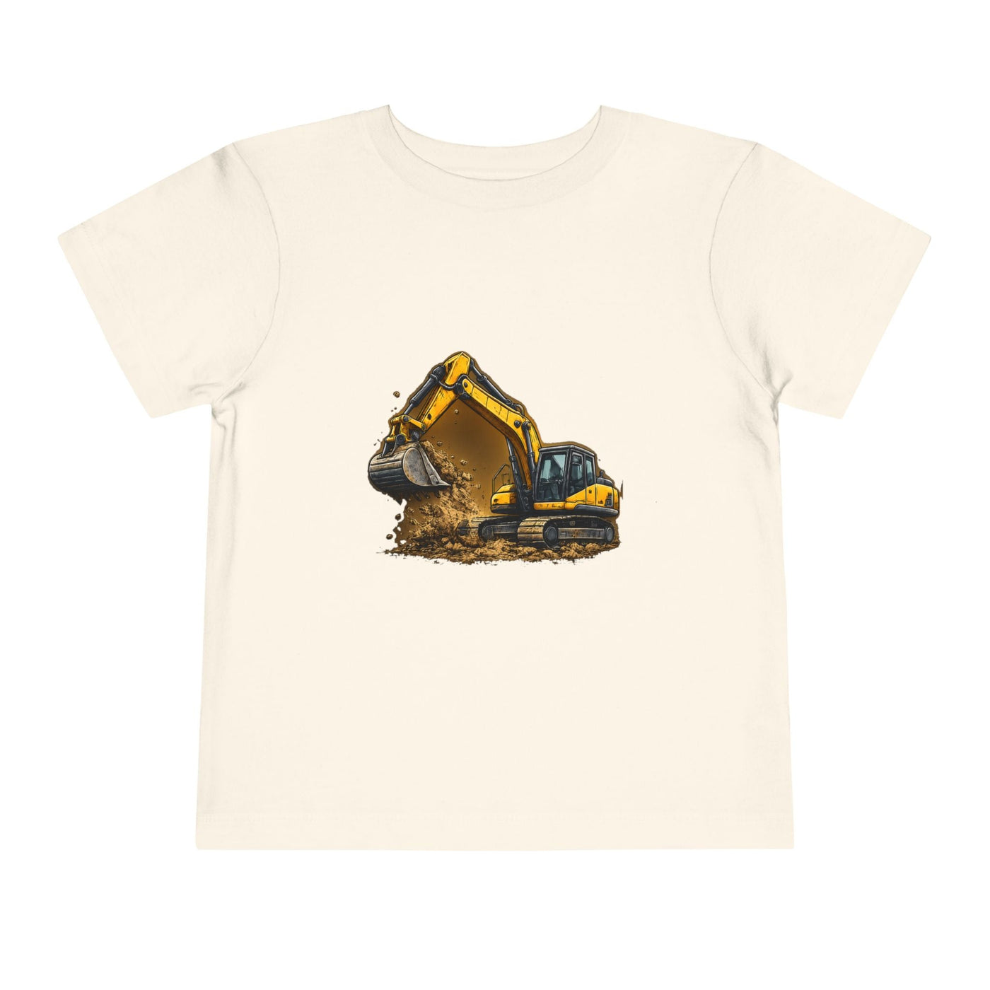 Toddler Excavator Tee — Yellow Digging Construction Truck Shirt - Front Patch Kids Co.