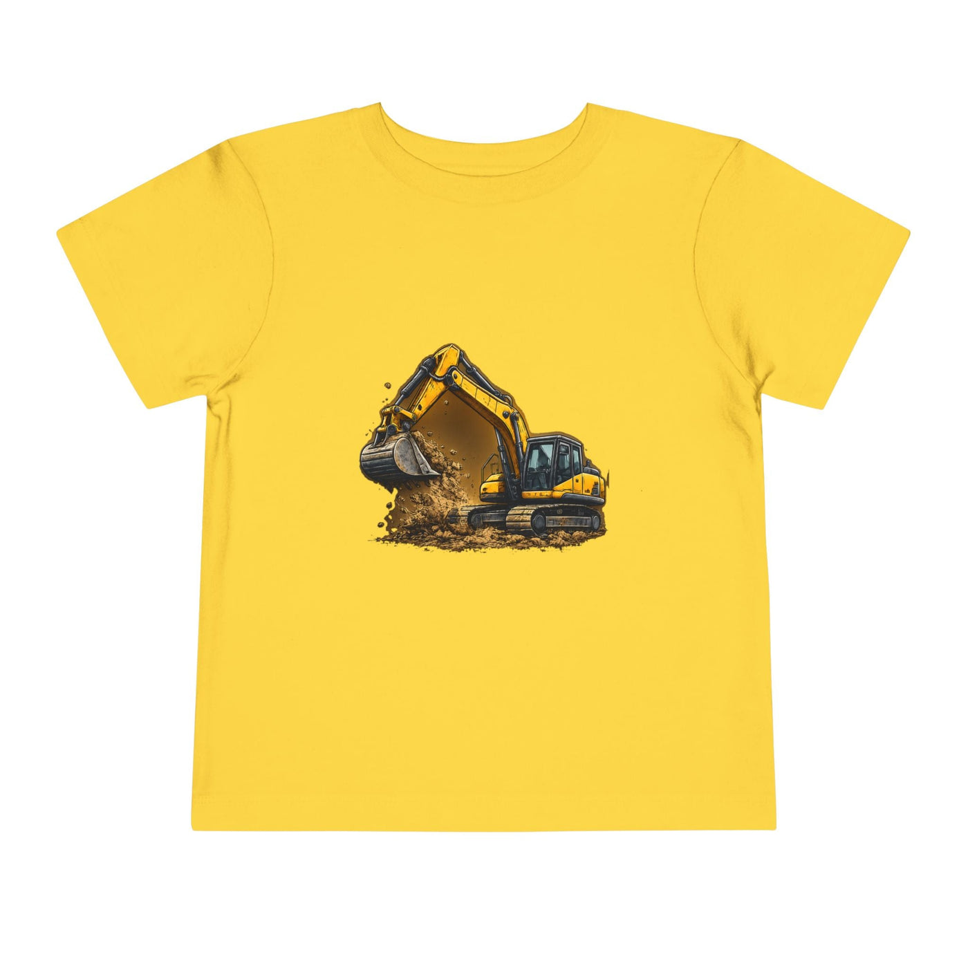 Toddler Excavator Tee — Yellow Digging Construction Truck Shirt - Front Patch Kids Co.