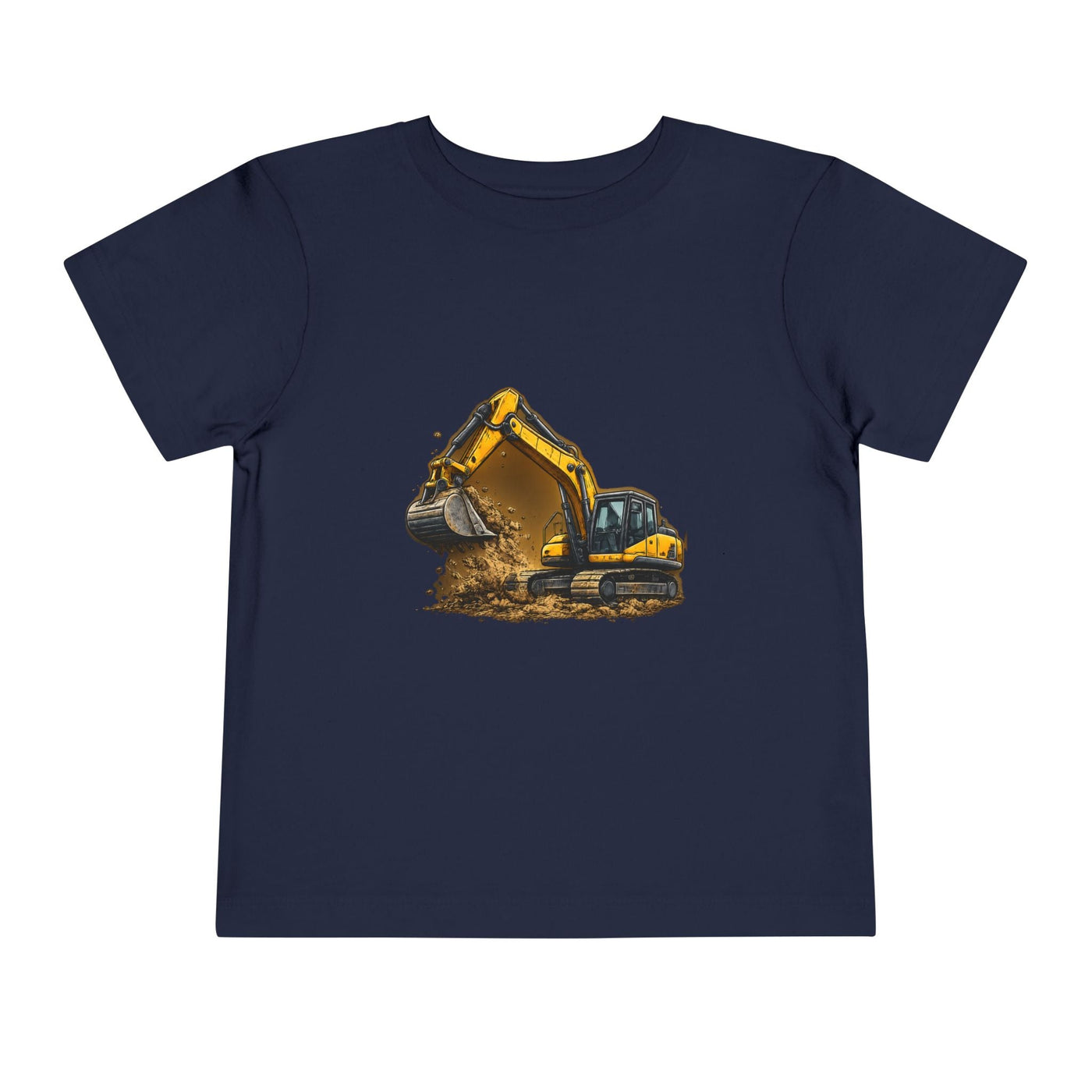 Toddler Excavator Tee — Yellow Digging Construction Truck Shirt - Front Patch Kids Co.
