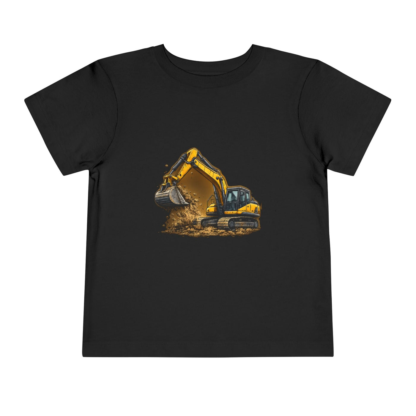 Toddler Excavator Tee — Yellow Digging Construction Truck Shirt - Front Patch Kids Co.
