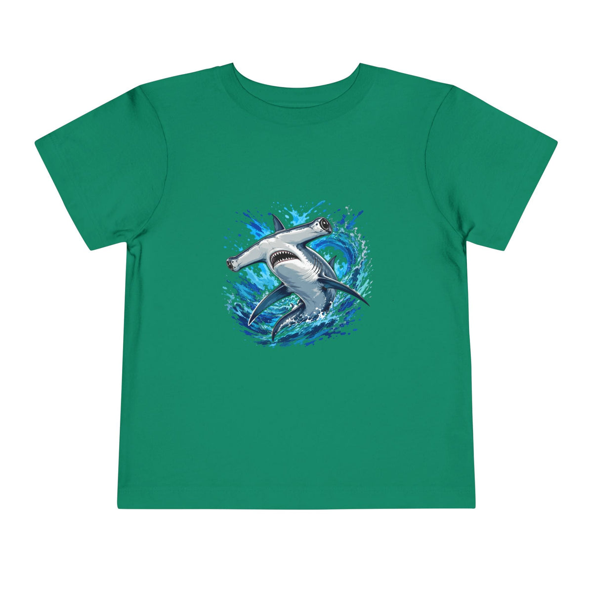 Toddler Shark T-Shirt – Playful Hammerhead Splash Tee for Kids - Front Patch Kids Co.
