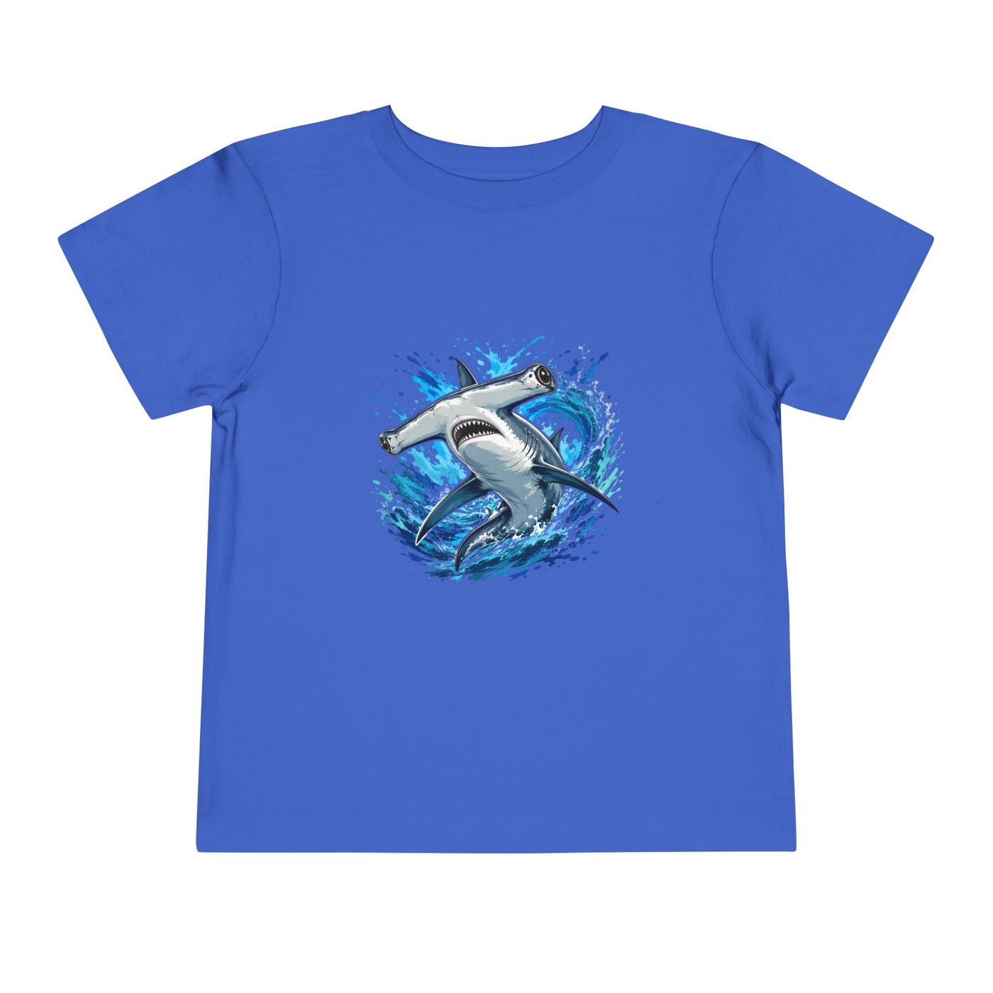 Toddler Shark T-Shirt – Playful Hammerhead Splash Tee for Kids - Front Patch Kids Co.