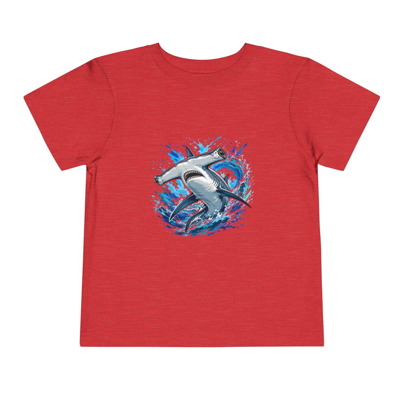 Toddler Shark T-Shirt – Playful Hammerhead Splash Tee for Kids - Front Patch Kids Co.
