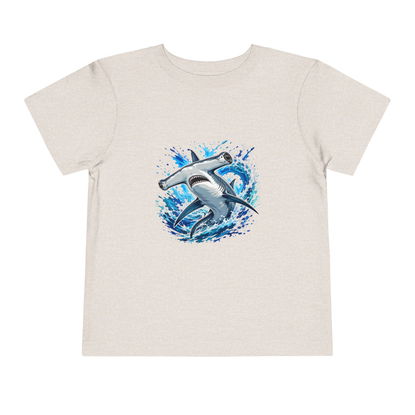 Toddler Shark T-Shirt – Playful Hammerhead Splash Tee for Kids - Front Patch Kids Co.