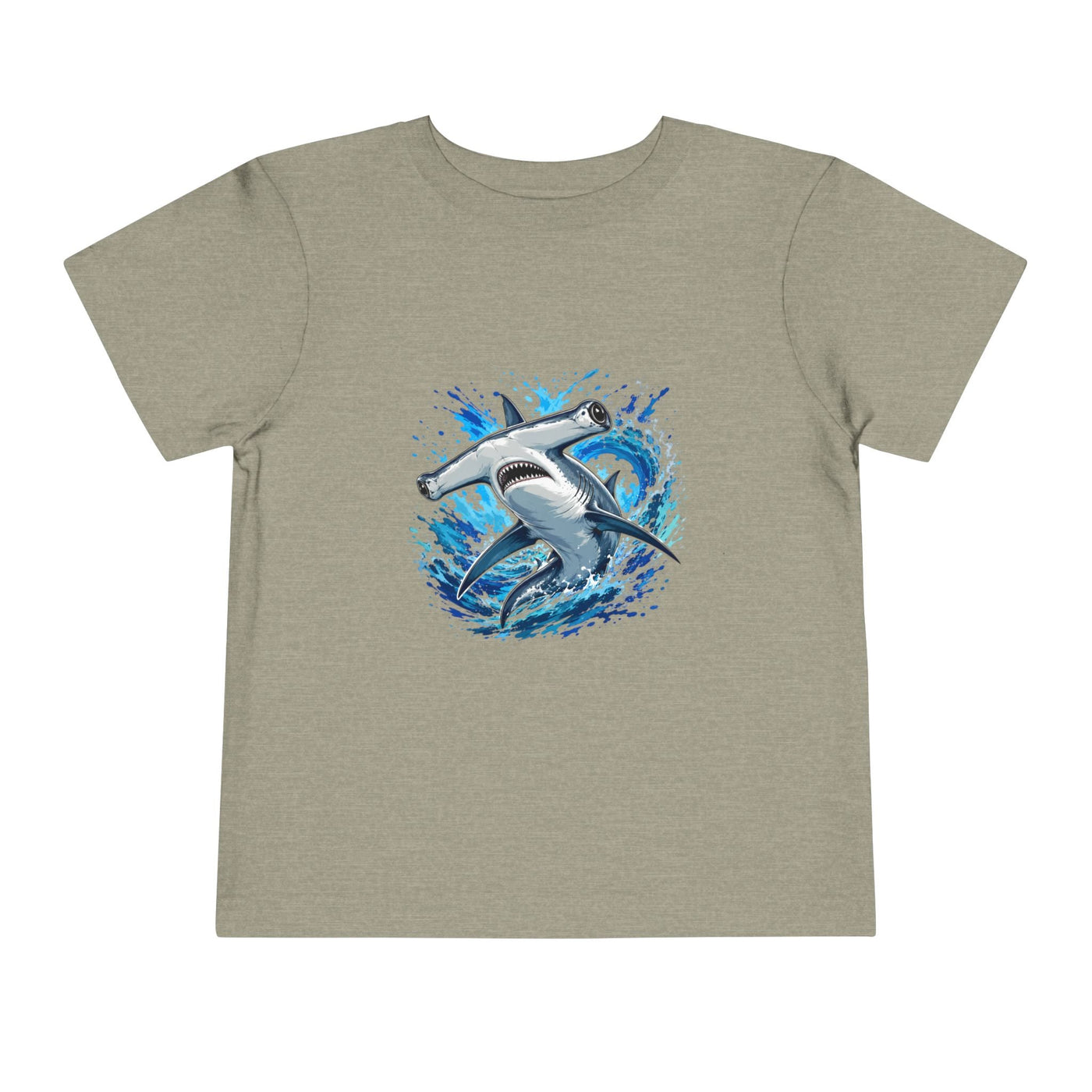 Toddler Shark T-Shirt – Playful Hammerhead Splash Tee for Kids - Front Patch Kids Co.