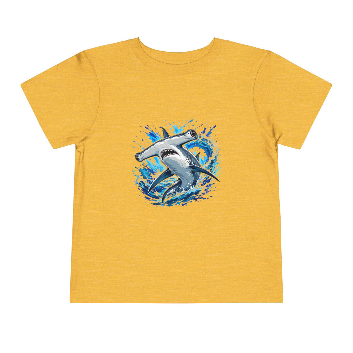 Toddler Shark T-Shirt – Playful Hammerhead Splash Tee for Kids - Front Patch Kids Co.