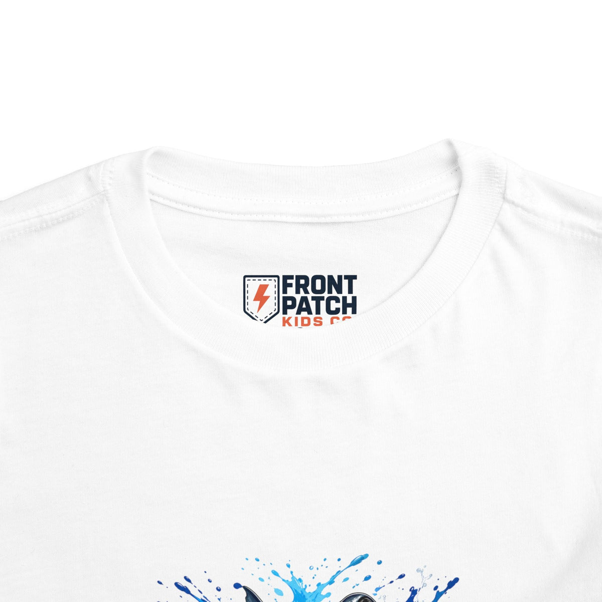 Toddler Shark T-Shirt – Playful Hammerhead Splash Tee for Kids - Front Patch Kids Co.