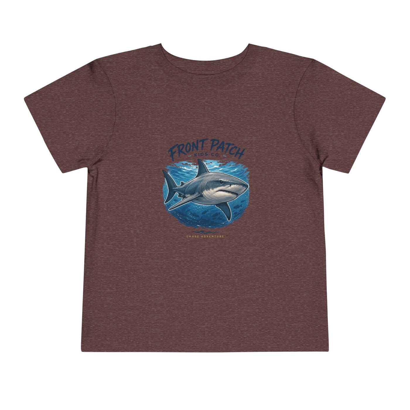 Toddler Shark Tee - "Front Patch" Ocean Shark Graphic Kids Shirt - Front Patch Kids Co.