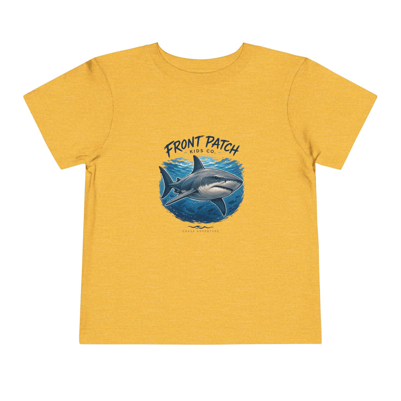 Toddler Shark Tee - "Front Patch" Ocean Shark Graphic Kids Shirt - Front Patch Kids Co.
