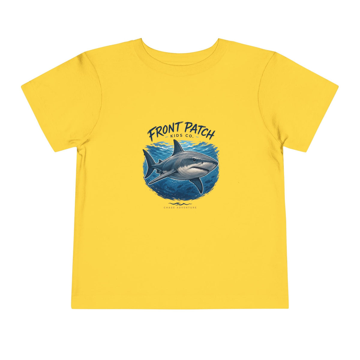 Toddler Shark Tee - "Front Patch" Ocean Shark Graphic Kids Shirt - Front Patch Kids Co.
