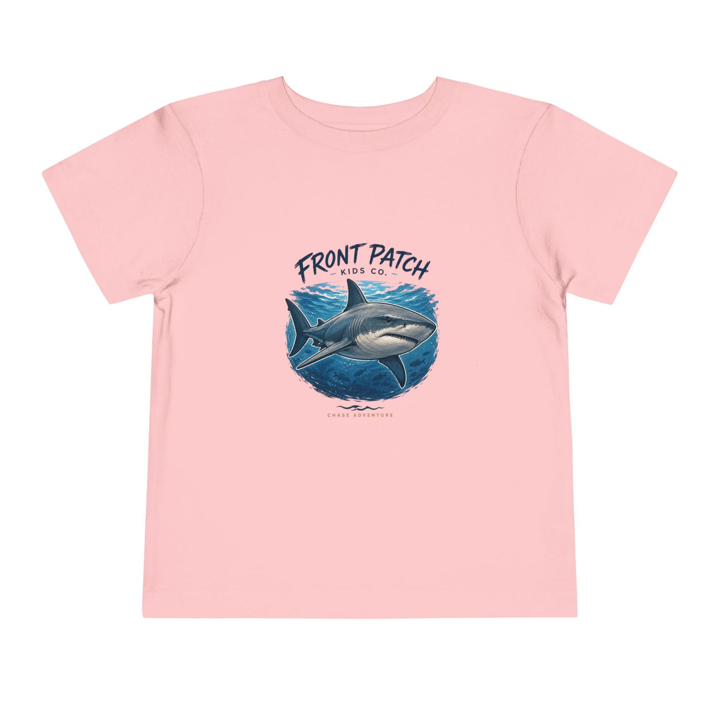 Toddler Shark Tee - "Front Patch" Ocean Shark Graphic Kids Shirt - Front Patch Kids Co.