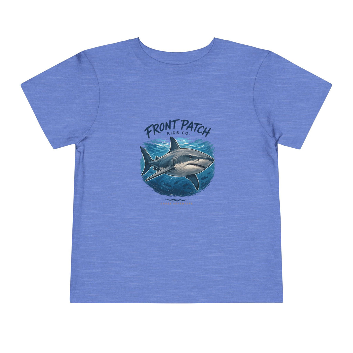 Toddler Shark Tee - "Front Patch" Ocean Shark Graphic Kids Shirt - Front Patch Kids Co.