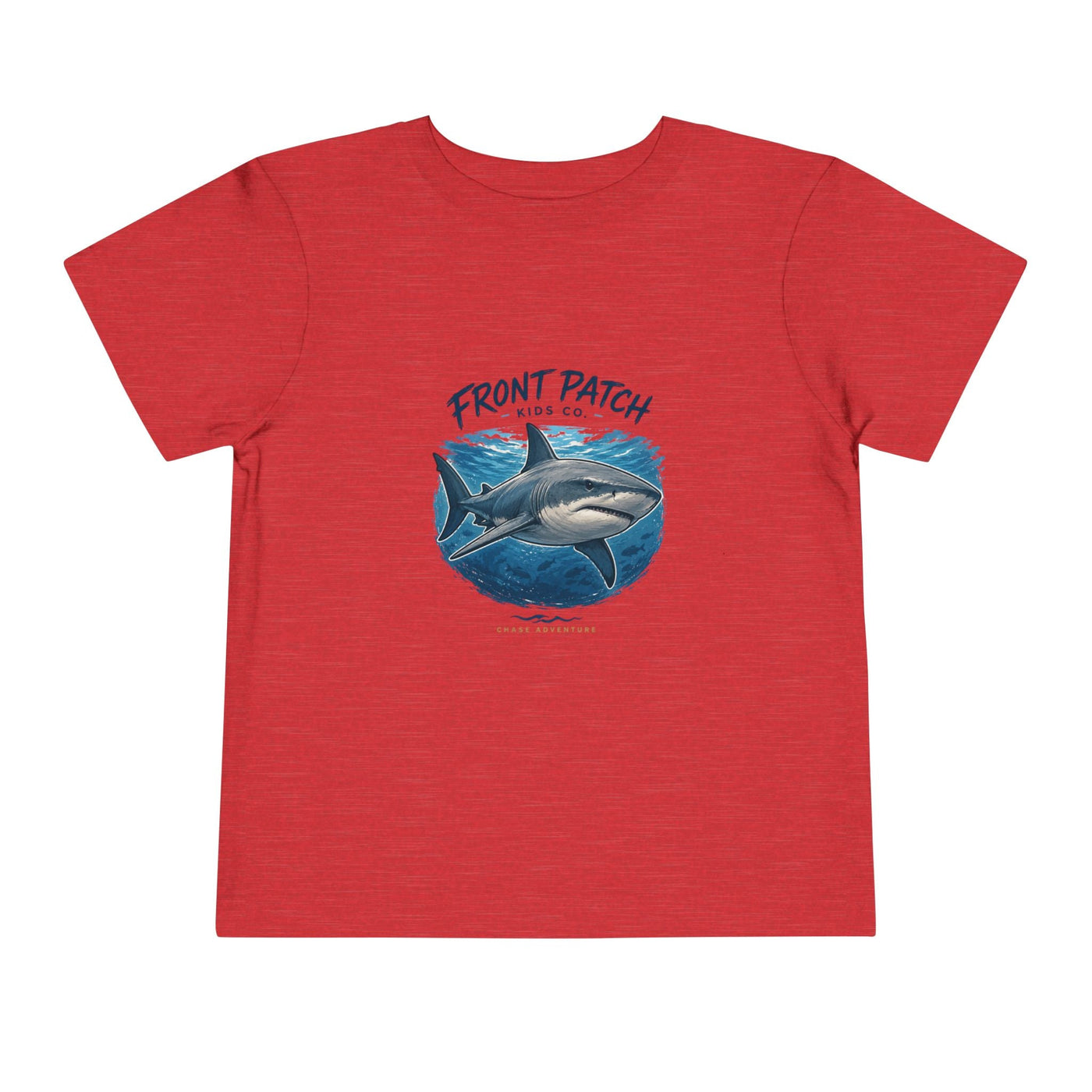 Toddler Shark Tee - "Front Patch" Ocean Shark Graphic Kids Shirt - Front Patch Kids Co.