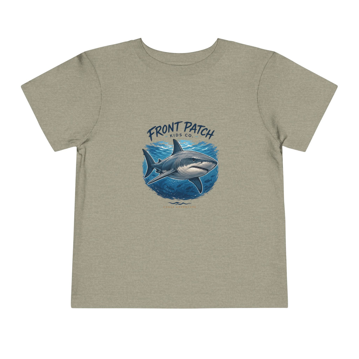 Toddler Shark Tee - "Front Patch" Ocean Shark Graphic Kids Shirt - Front Patch Kids Co.
