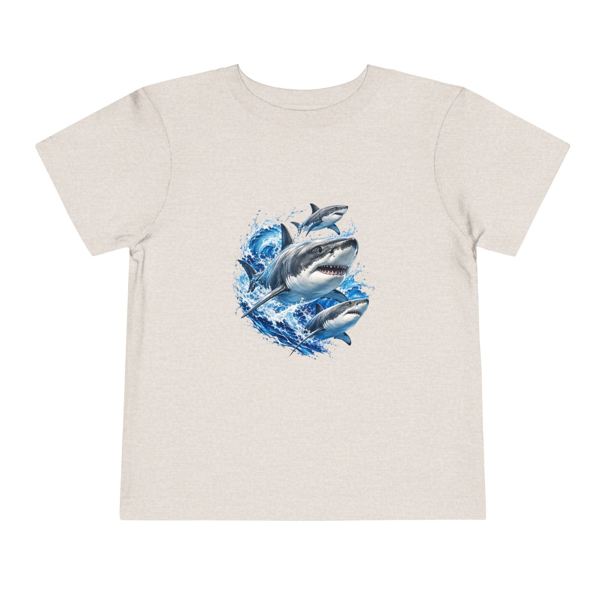 Toddler Shark Tee — Playful Ocean Sharks Graphic Shirt - Front Patch Kids Co.