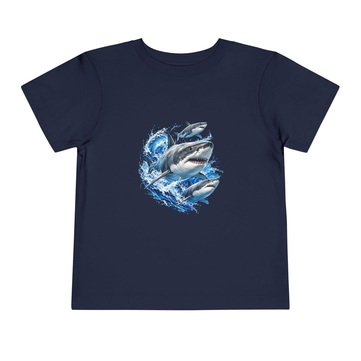 Toddler Shark Tee — Playful Ocean Sharks Graphic Shirt - Front Patch Kids Co.