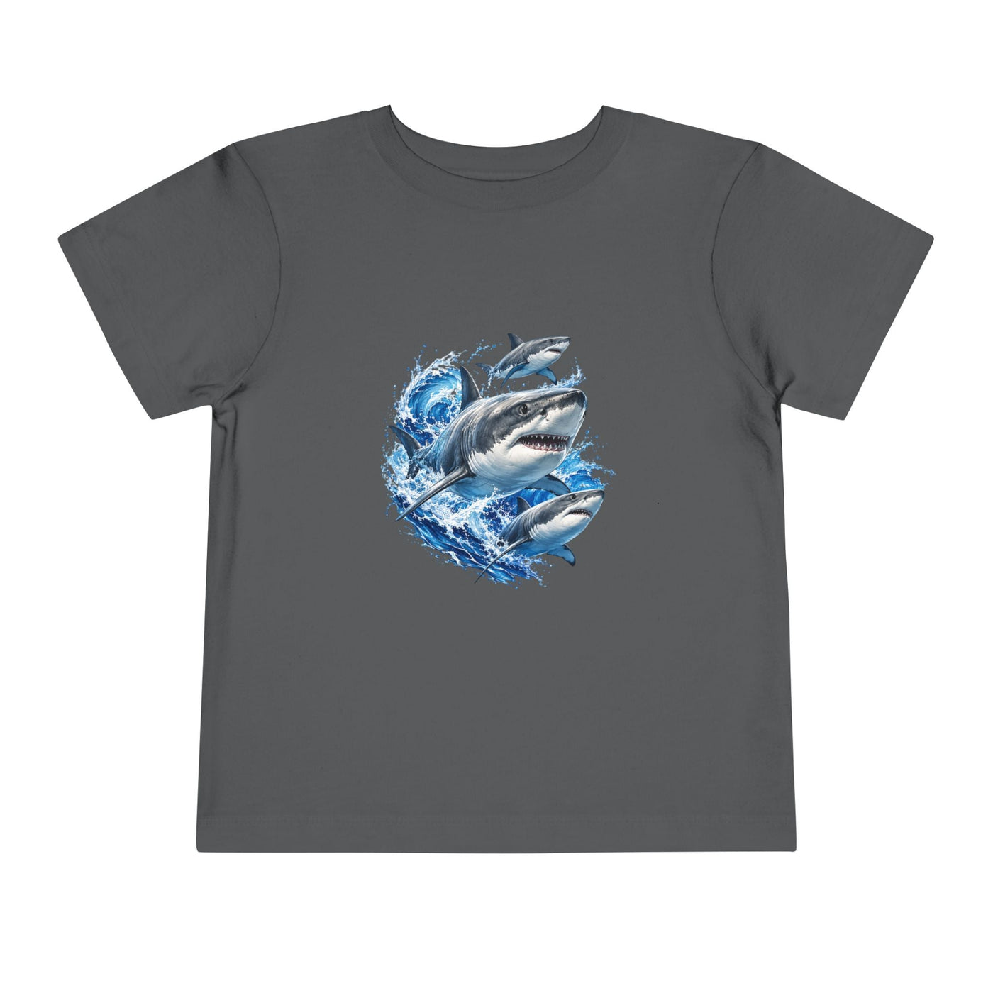 Toddler Shark Tee — Playful Ocean Sharks Graphic Shirt - Front Patch Kids Co.
