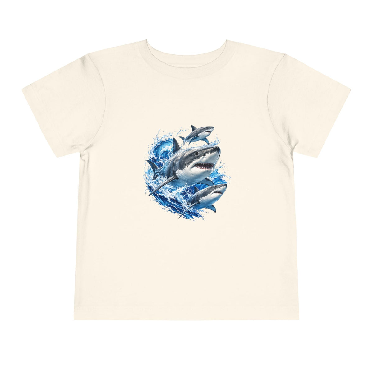 Toddler Shark Tee — Playful Ocean Sharks Graphic Shirt - Front Patch Kids Co.
