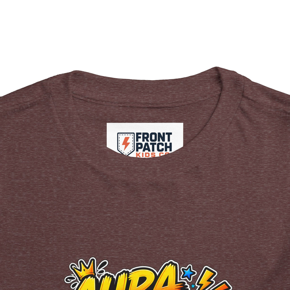 Toddler Tee — 'Aura +1000' Skateboard Shark Graphic Shirt - Front Patch Kids Co.