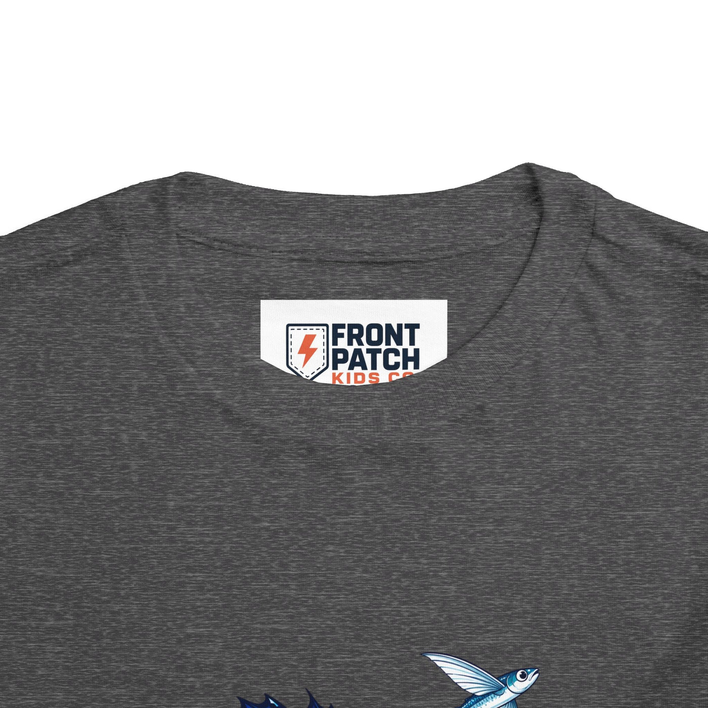 Toddler Tee — Blue Sailfish & Flying Fish Ocean Graphic - Front Patch Kids Co.