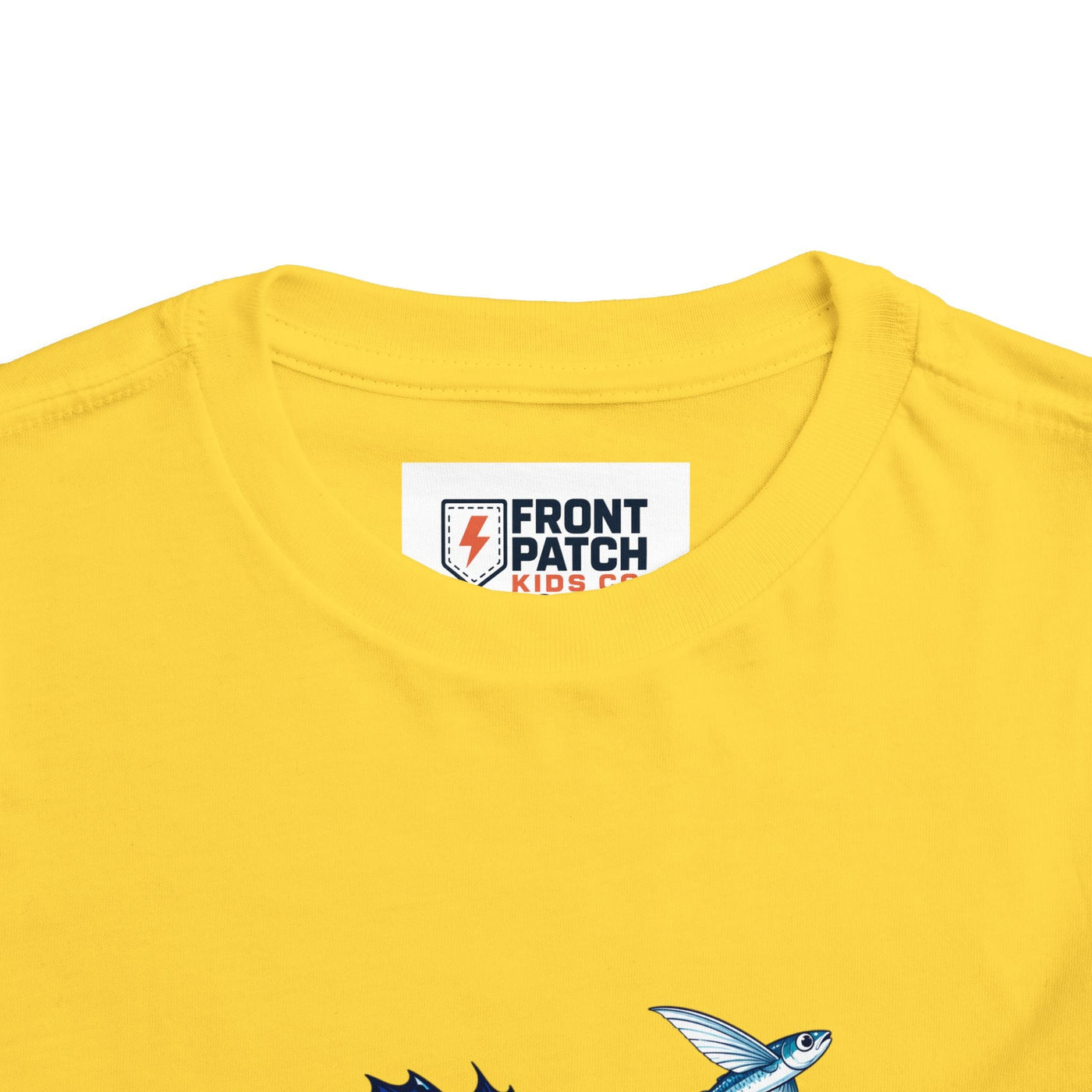 Toddler Tee — Blue Sailfish & Flying Fish Ocean Graphic - Front Patch Kids Co.