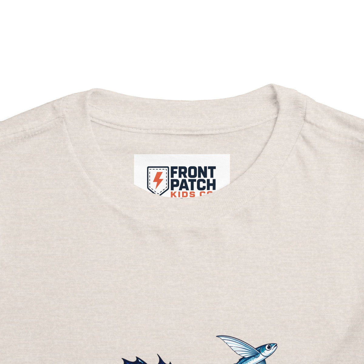 Toddler Tee — Blue Sailfish & Flying Fish Ocean Graphic - Front Patch Kids Co.