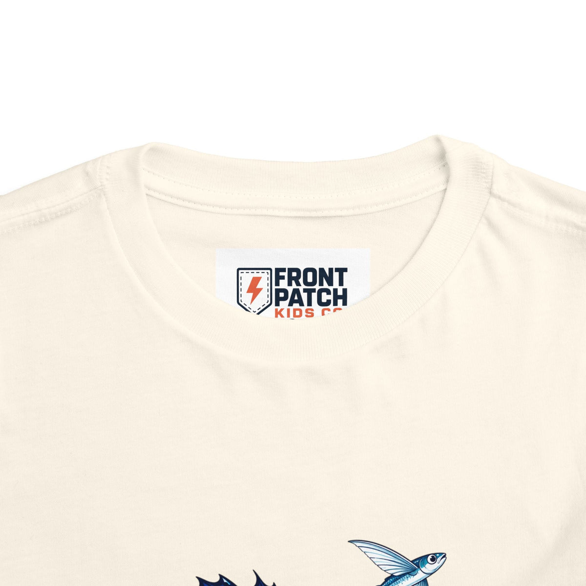 Toddler Tee — Blue Sailfish & Flying Fish Ocean Graphic - Front Patch Kids Co.