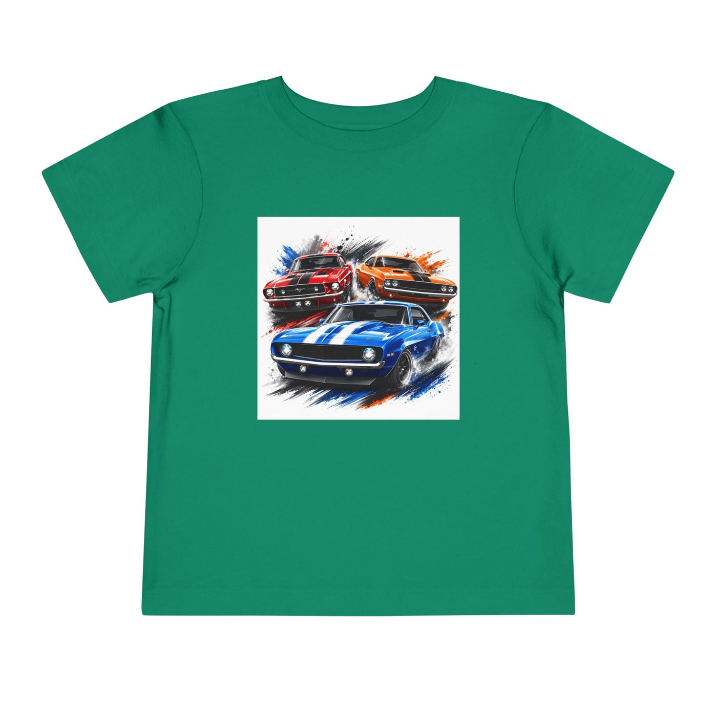 Toddler Tee — Classic Muscle Cars Race Graphic - Front Patch Kids Co.