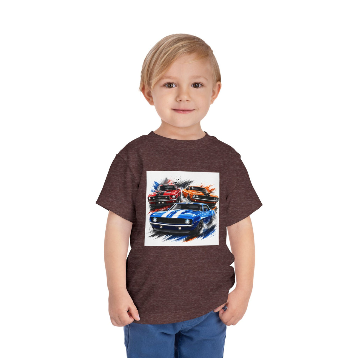 Toddler Tee — Classic Muscle Cars Race Graphic - Front Patch Kids Co.