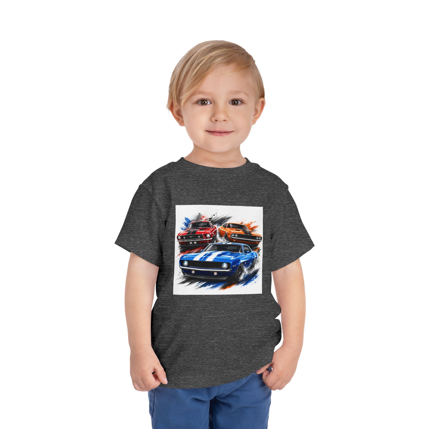 Toddler Tee — Classic Muscle Cars Race Graphic - Front Patch Kids Co.