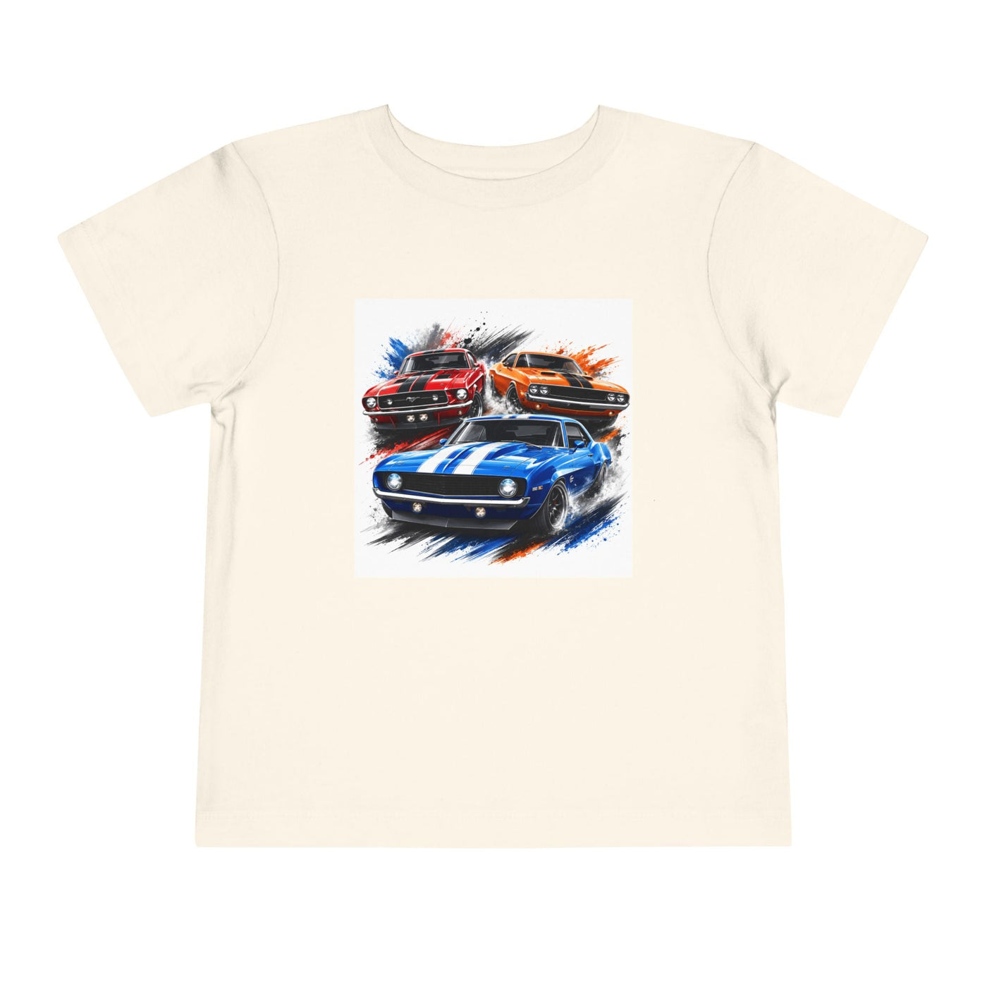 Toddler Tee — Classic Muscle Cars Race Graphic - Front Patch Kids Co.
