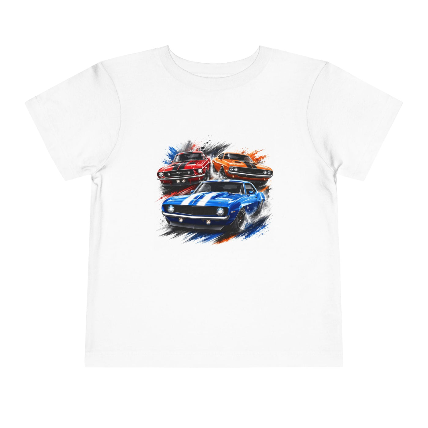 Toddler Tee — Classic Muscle Cars Race Graphic - Front Patch Kids Co.