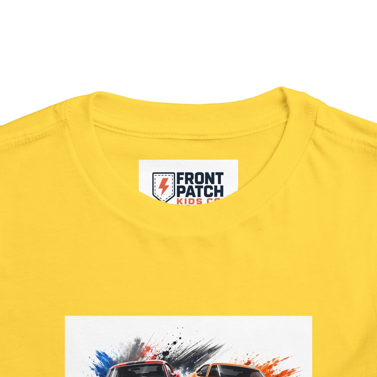 Toddler Tee — Classic Muscle Cars Race Graphic - Front Patch Kids Co.