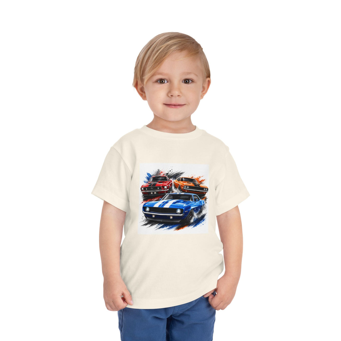 Toddler Tee — Classic Muscle Cars Race Graphic - Front Patch Kids Co.