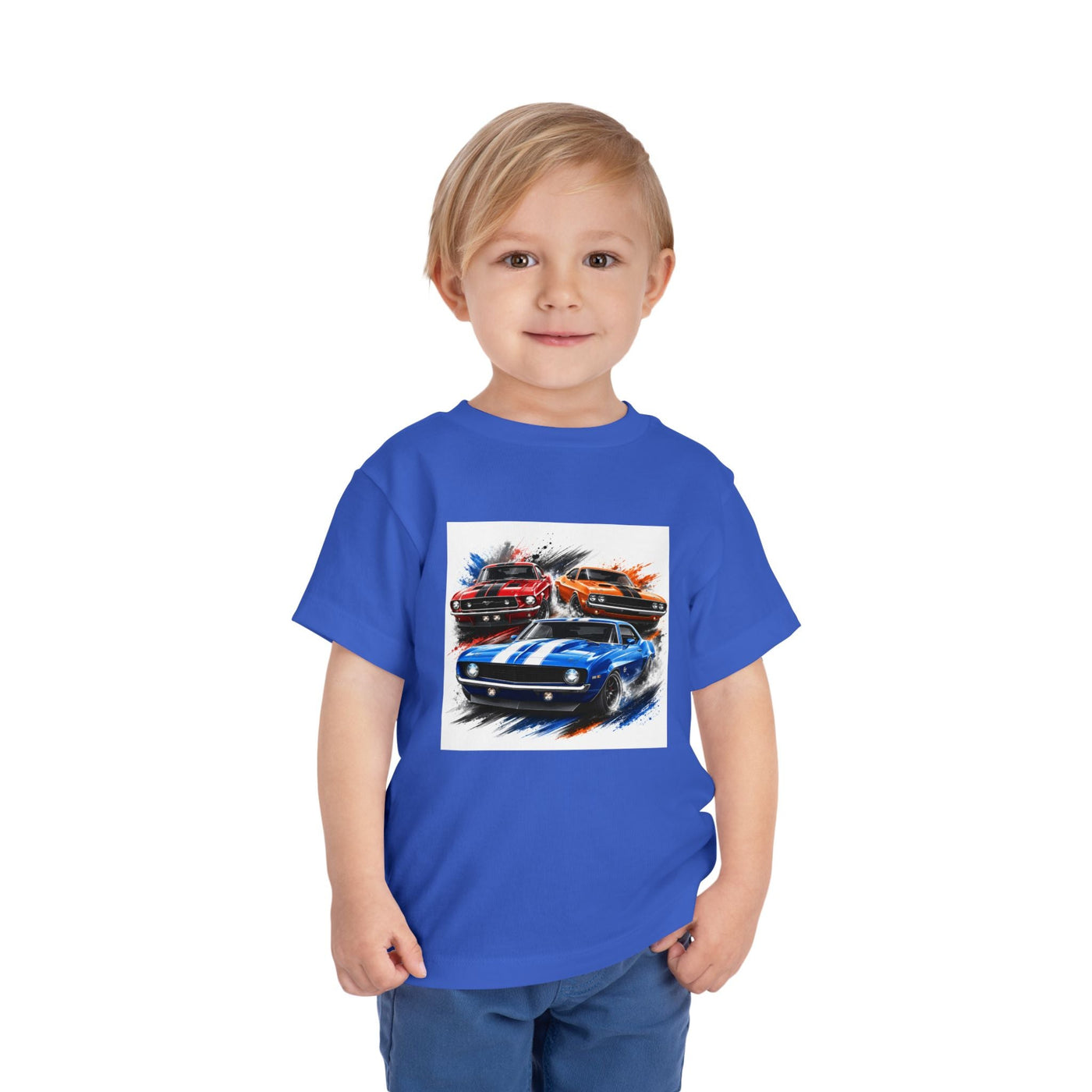 Toddler Tee — Classic Muscle Cars Race Graphic - Front Patch Kids Co.