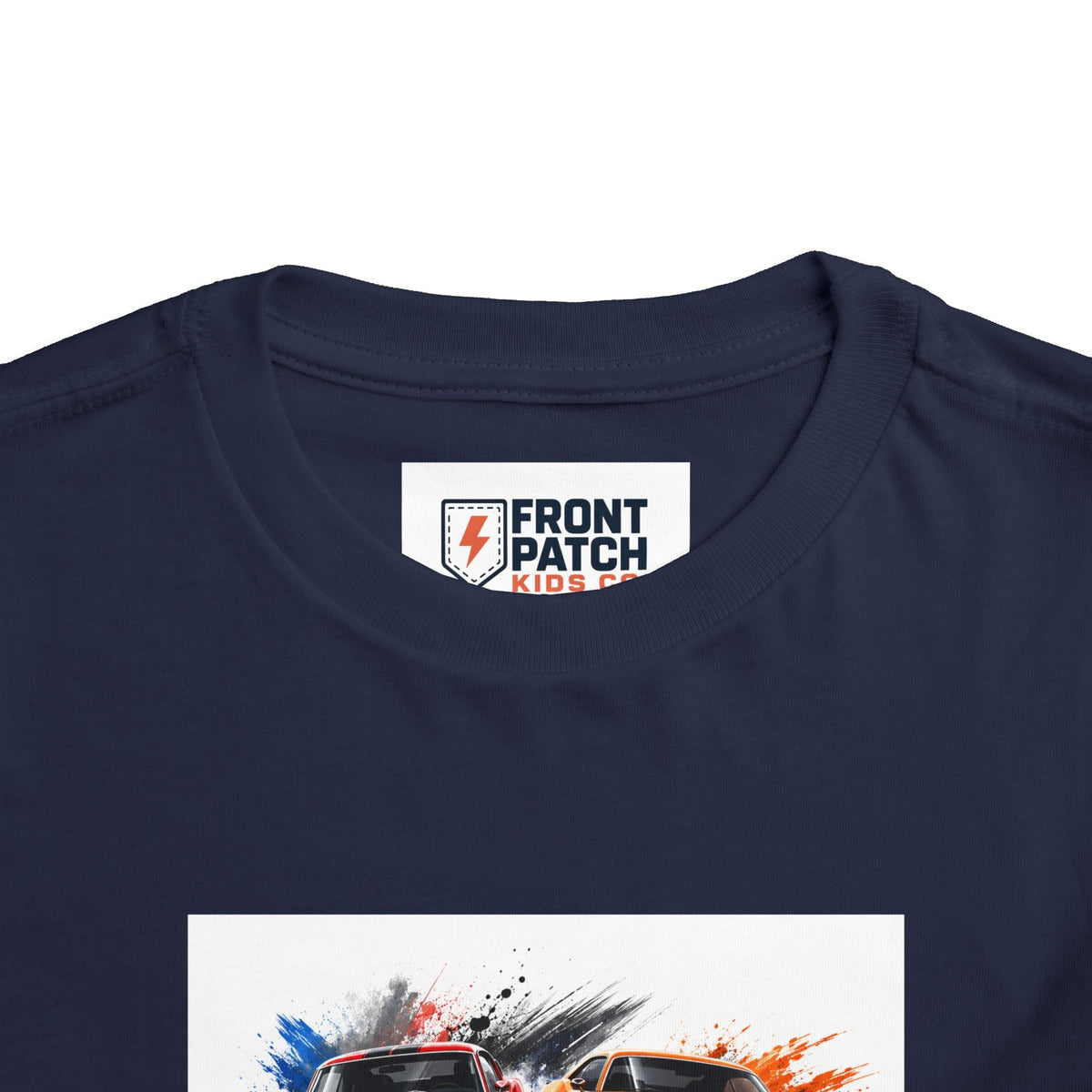 Toddler Tee — Classic Muscle Cars Race Graphic - Front Patch Kids Co.