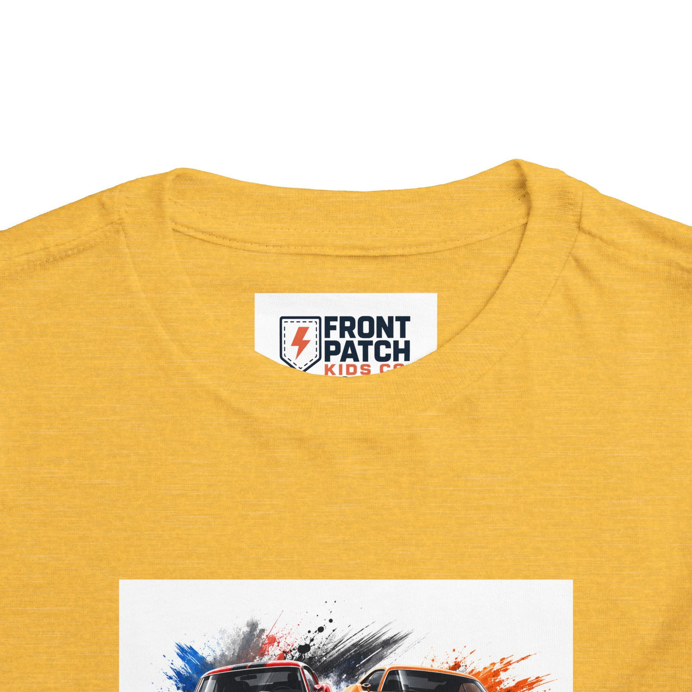 Toddler Tee — Classic Muscle Cars Race Graphic - Front Patch Kids Co.