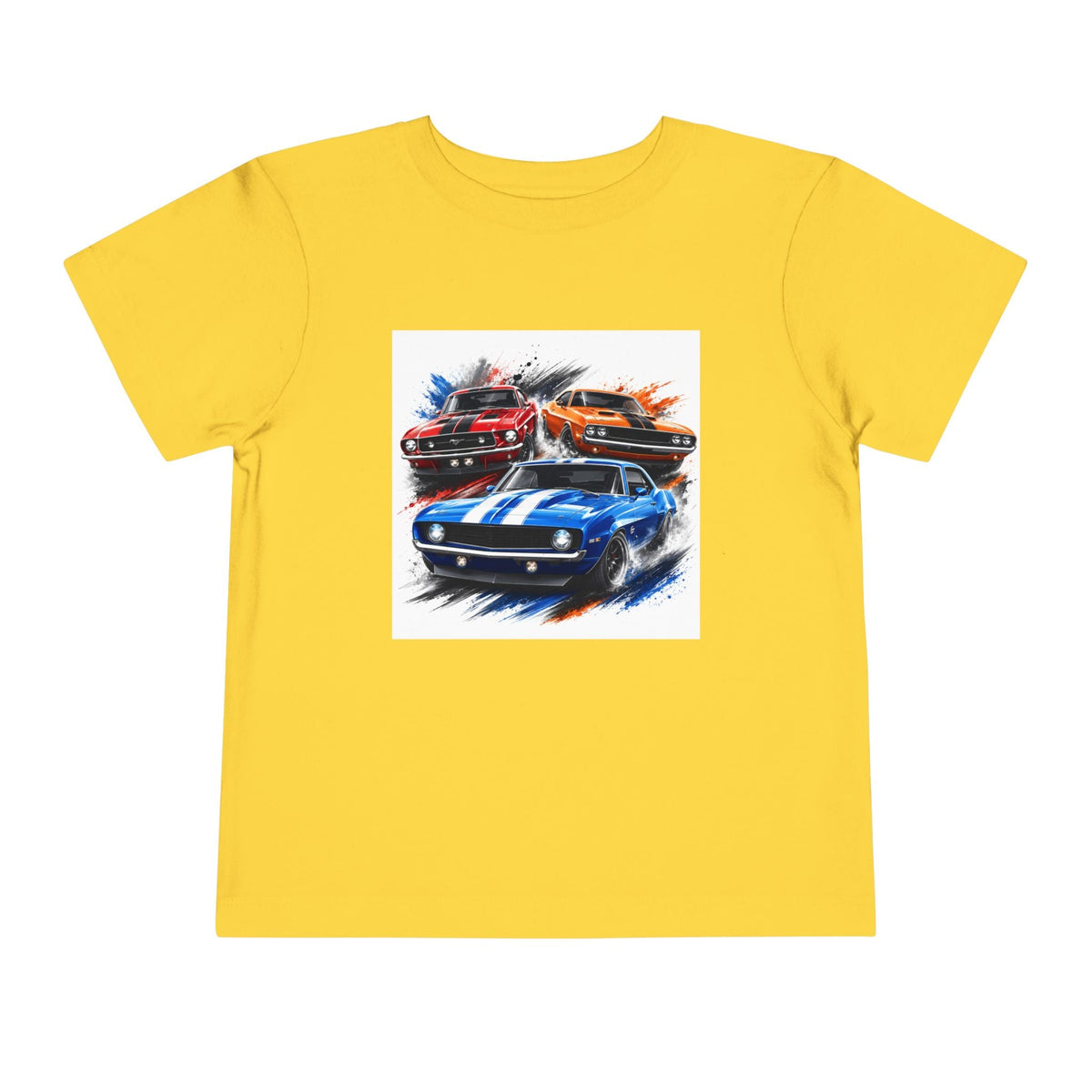 Toddler Tee — Classic Muscle Cars Race Graphic - Front Patch Kids Co.