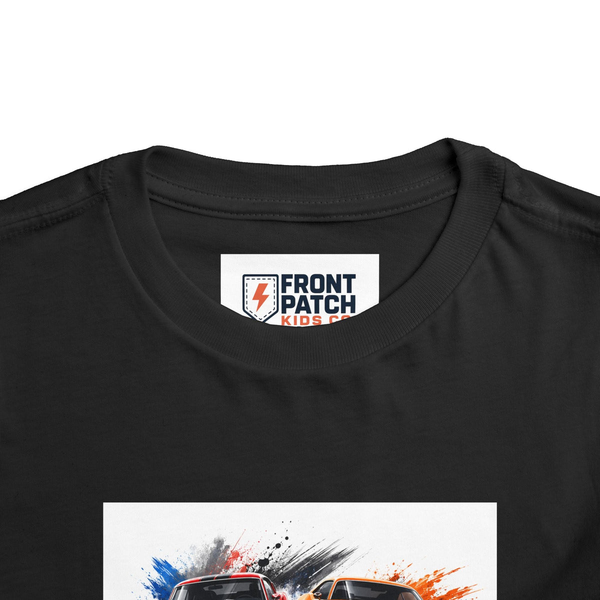 Toddler Tee — Classic Muscle Cars Race Graphic - Front Patch Kids Co.