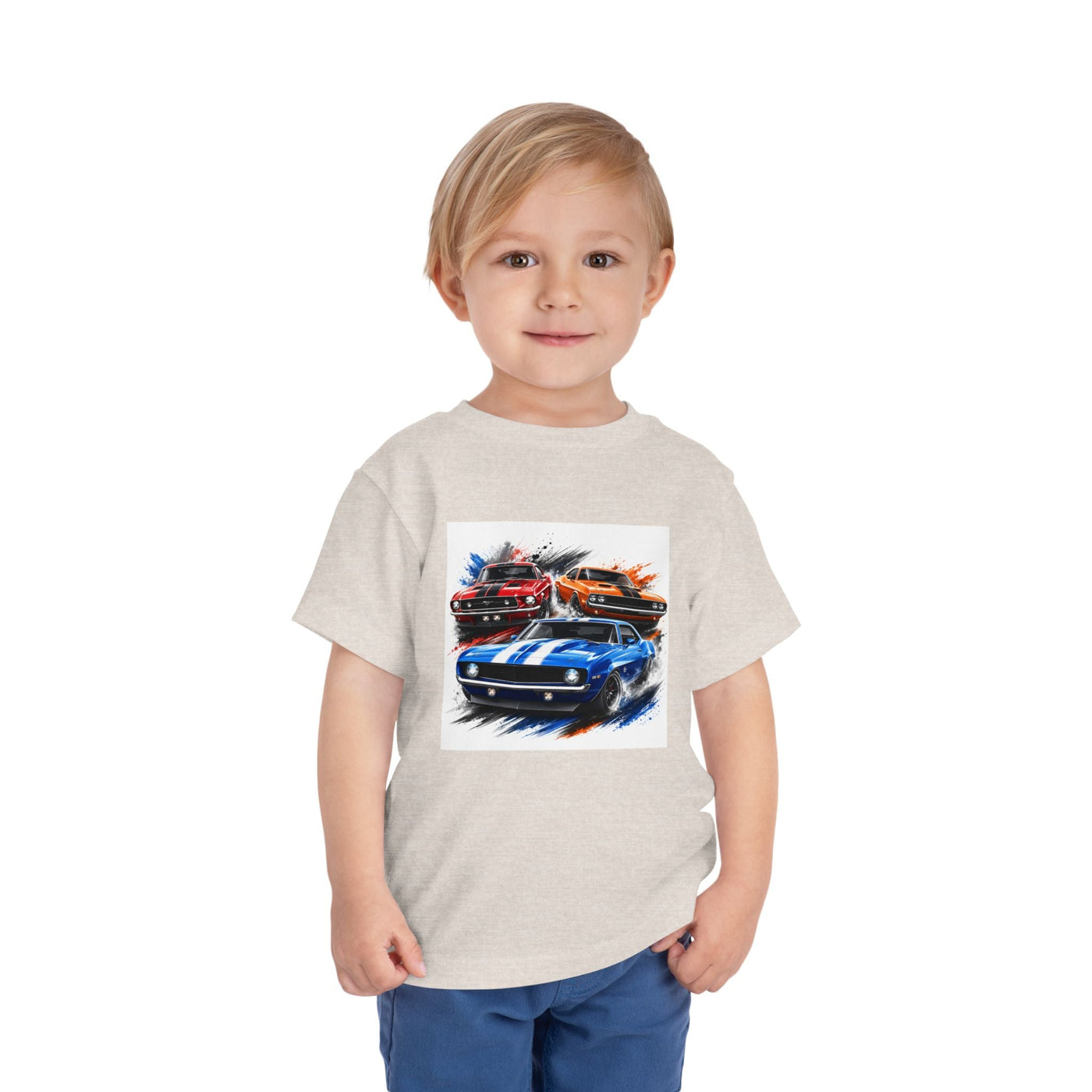 Toddler Tee — Classic Muscle Cars Race Graphic - Front Patch Kids Co.