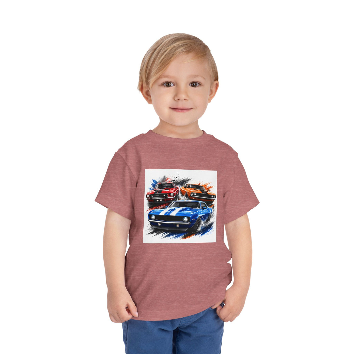 Toddler Tee — Classic Muscle Cars Race Graphic - Front Patch Kids Co.