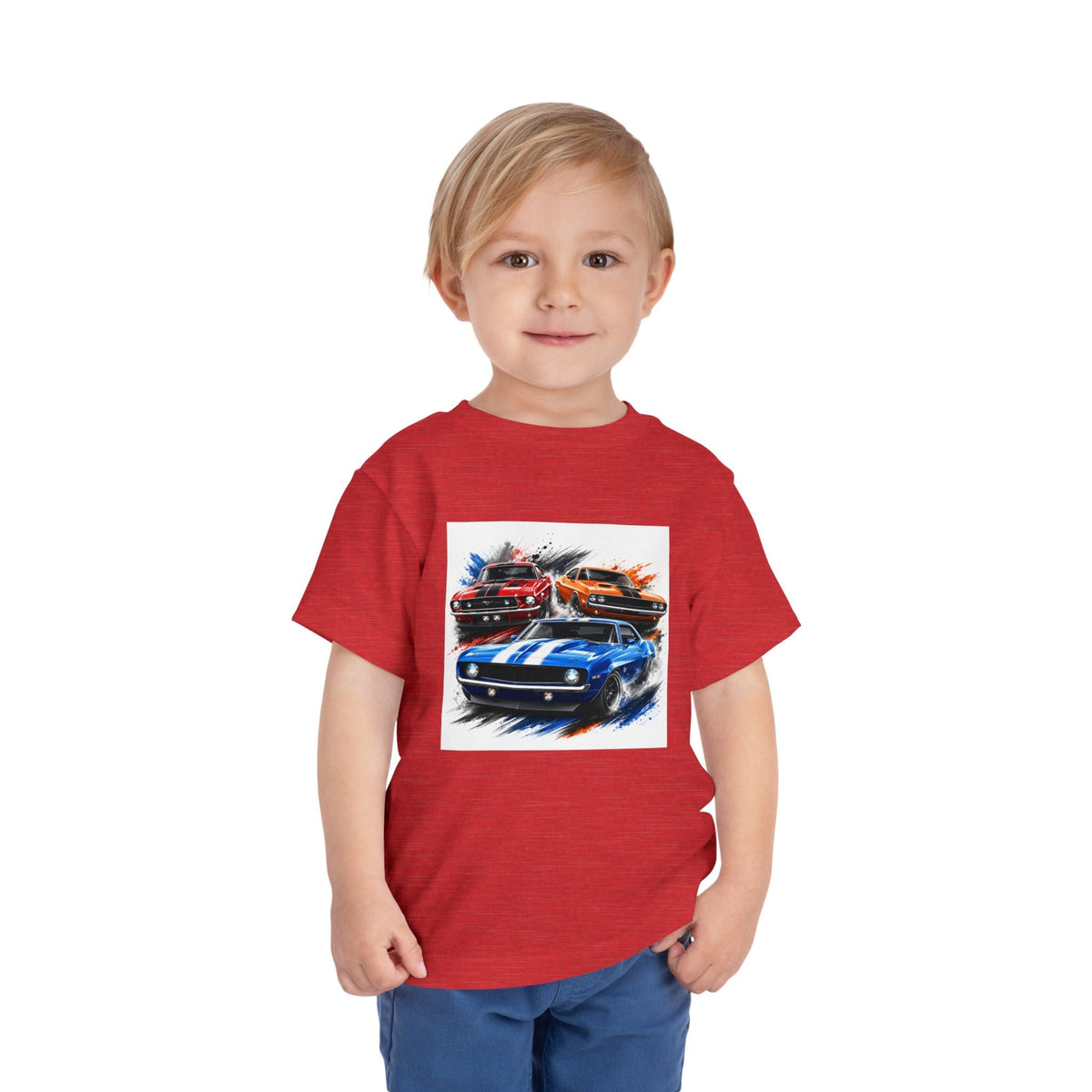 Toddler Tee — Classic Muscle Cars Race Graphic - Front Patch Kids Co.