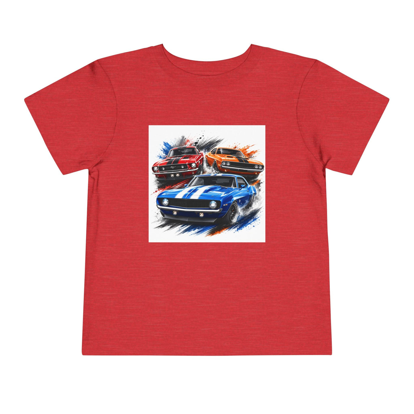 Toddler Tee — Classic Muscle Cars Race Graphic - Front Patch Kids Co.
