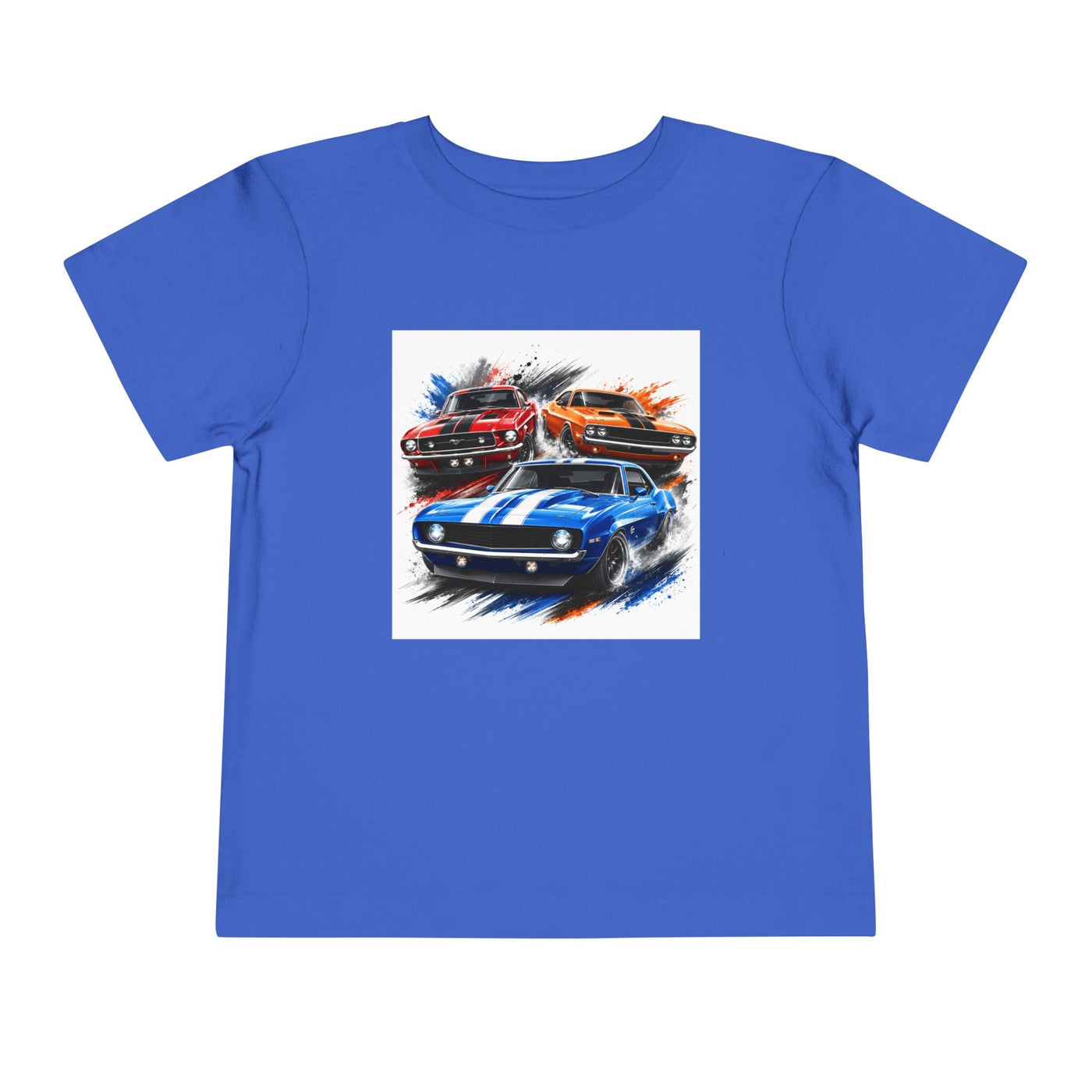 Toddler Tee — Classic Muscle Cars Race Graphic - Front Patch Kids Co.