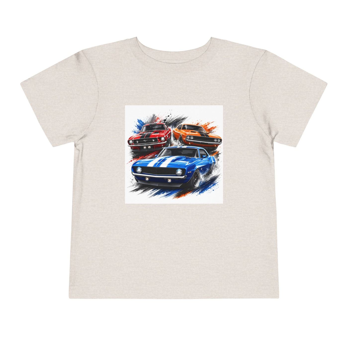 Toddler Tee — Classic Muscle Cars Race Graphic - Front Patch Kids Co.