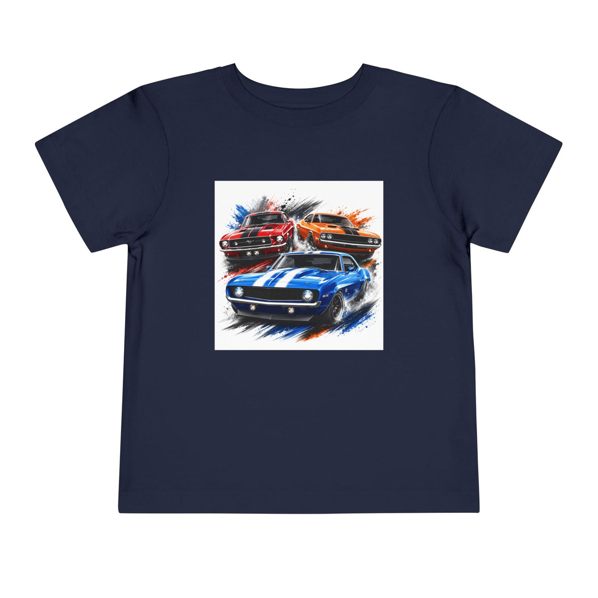 Toddler Tee — Classic Muscle Cars Race Graphic - Front Patch Kids Co.
