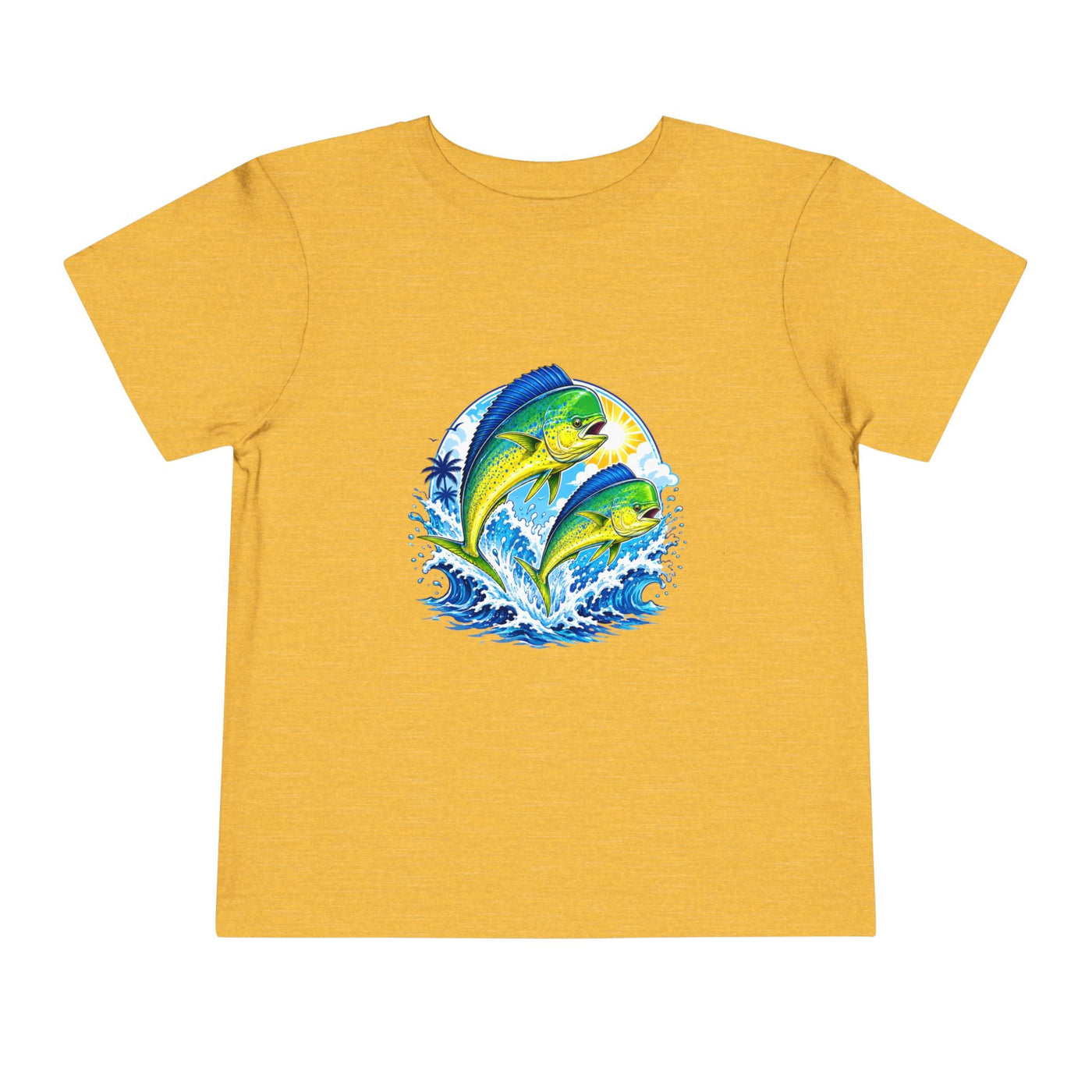 Toddler Tee — Colorful Mahi Mahi Fish Surf Ocean Graphic - Front Patch Kids Co.